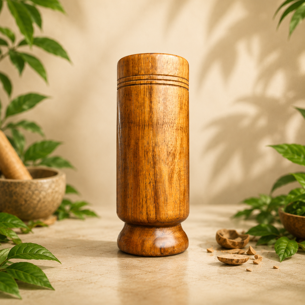 🌿 Vijaysar Wooden Sugar Control Glass ✨